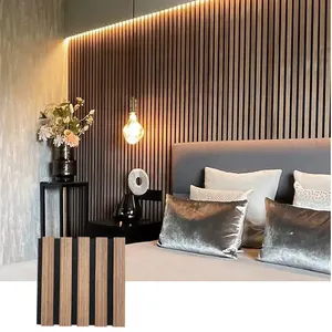 <span class=keywords><strong>Décoration</strong></span> intérieure de <span class=keywords><strong>salon</strong></span> de stock au design moderne Panneaux acoustiques muraux <span class=keywords><strong>en</strong></span> <span class=keywords><strong>bois</strong></span> 600*600mm pour l'extérieur - Product Image 4