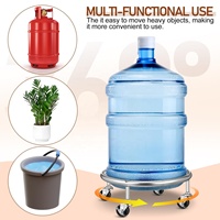 Support de stockage de bouteille de gaz liquéfié universel pour cuisine, en acier inoxydable, design détachable, base mobile, type sol, roulettes universelles