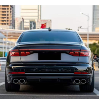 Difusor de Parachoques Trasero Negro Brillante para Audi A8 S8, Alerón Trasero Agresivo con Puntas de Escape, Kits de Carrocería para Audi A8 S8 D5 2018-2025