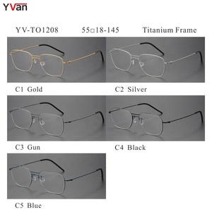 Chất Lượng Cao Tinh Khiết Titan Quang Vàng Thiết Kế Kính Khung Cho Nam Giới Phong Cách Cổ Điển Khung Cảnh Tượng Thương Mại Bán Buôn - Product Image 3