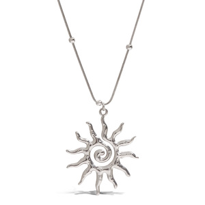 Collar con Colgante de Sol, Acero Inoxidable Dorado, Diseño Geométrico en Espiral, Joyería Unisex, Accesorio de Moda - Product Image 5