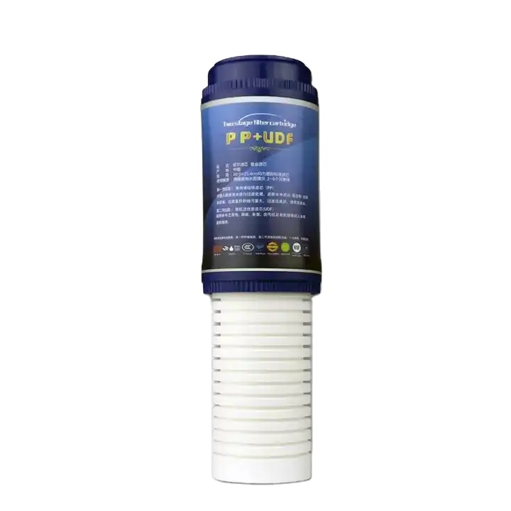 Elemento filtrante purificador de agua PP/UDF cartucho de filtro de agua de carbón activado piezas de filtro de agua de 10''