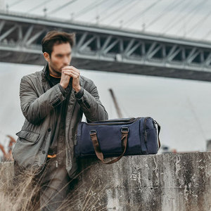 Bolsa de viaje de cuero <span class=keywords><strong>PU</strong></span> personalizada de gran capacidad, bolsa de lona de cuero <span class=keywords><strong>PU</strong></span>, bolsa de viaje informal, bolsa de lona grande para hombres - Product Image 6