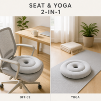 Coussin rond avec billes de mousse EPS pour chaise de bureau et fauteuil roulant, coussin de soulagement de la pression en forme de donut