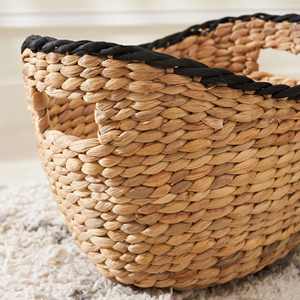 Ensemble de 3 paniers de rangement en jacinthe d'eau tressés à la main, paniers de rangement faits à la main, vente en gros, écologiques, fabriqués par VgreenArt du Vietnam - Product Image 3