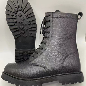 SF22 706 <b>Black</b> Leather <b>Boots</b> Men High Top Lace-Up Durable All Seasons Casual Style - Product Image 2