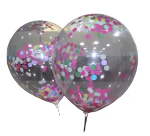 Ballons confettis en verre irisé pour décoration de fête, 12 pouces, vente directe d'usine, pièces