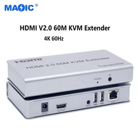 Diskon besar 4K 120M HDMI jarak jauh pemancar dan penerima 4K HDMI Extender melalui Ethernet Cat5 Cat6