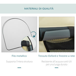 PawHut Gris Foncé 46x36x41cm Pliable Oxford Pet Carrier avec Coussin Amovible Lavable et Sac de Transport - Product Image 4