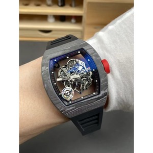 Top-notch Technology Carbon Fiber Ultra-Thin Ultra-Light Waterproof Men's Diver <b>Automatic</b> Mechanical Watch Rubber Sapphire - Product Image 3
