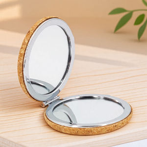 Espejo de Maquillaje Portátil de Corcho Natural con Logotipo Personalizado, Espejos Mini Retro de Metal para Actividades Promocionales de Marca Corporativa - Product Image 3