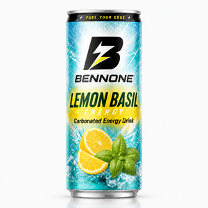 Bevanda Energetica Gassata al Gusto Limone e Basilico con Taurina e Vitamine, Produzione OEM Personalizzata, Acqua Frizzante Aromatizzata - Product Image 1