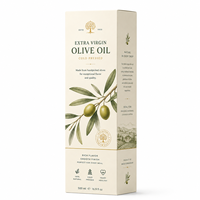 Boîte en papier personnalisée de luxe pour bouteille d'huile d'olive avec logo doré pour cadeaux haut de gamme