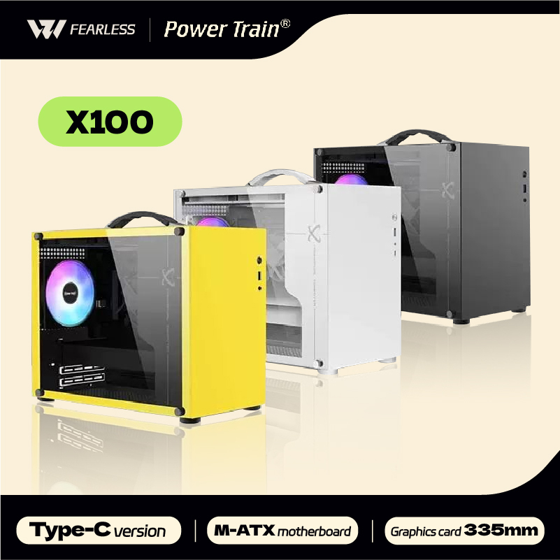 Power Train X100 M-ATX MicroATX Mid Tower Computer Case - ATX
