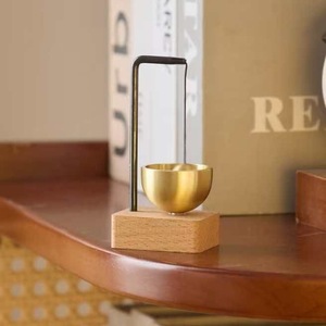 Timbre Magnético de Cobre Estilo Japonés con Base de Madera Natural, Fácil Instalación, Abridor de Puerta para el Hogar, Recordatorio para Invitados - Product Image 4