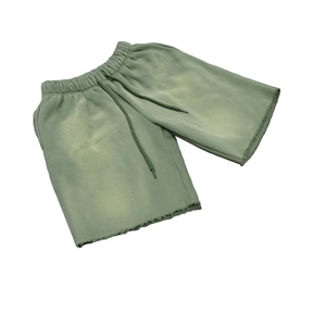 Shorts de sport pour homme personnalisés, style vintage délavé à l'acide, 100% coton molletonné, streetwear décontracté, noir - Product Image 4