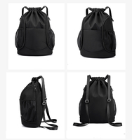 Sac à cordon de serrage Sac à dos à cordon résistant à l'eau Sac à cordon de sport Snakpack avec pochette pour bouteille de baskets pour club