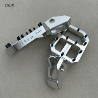 Repose-pieds larges antidérapants CNC pour Surron Ultra Bee & LBX, pédales de repose-pieds DIY à broches remplaçables, pièces de moto tout-terrain noir et argent