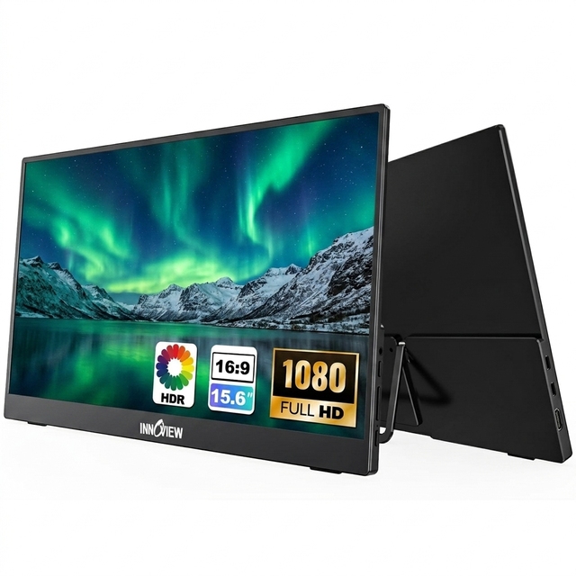 Innoview Portable Monitor Full HD 1080P 60Hz With HDMI Type C for Desktop Laptop Mac Smartphone Business Use