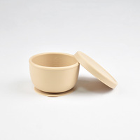 Ensemble bol et cuillère antidérapants pour enfants, en silicone de qualité alimentaire, pour l'apprentissage de la nourriture, avec ventouse pour repas de bébé