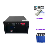 Batterie au lithium-ion Lifepo4 à cycle profond 48V 100Ah à 300Ah pour le stockage d'énergie domestique Système solaire empilable Port de communication CAN