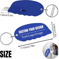 Mini-couteau découseur de colis en plastique personnalisé avec logo, ouvre-lettre porte-clés, couteau de découpe portable en gros avec porte-clés, idéal pour les cadeaux