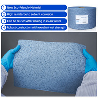 WIPESTAR Vliesstoff Öl-Absorbierende Tücher Schmelzgeblasenes PP-Material Waschbar Wiederverwendbar Umweltfreundlich Blaue Wischtuchrolle Industriell