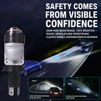 Ampoule de phare LED H4 avec lentille laser, super lumineuse, faisceau haut/bas, plug and play pour voiture et moto