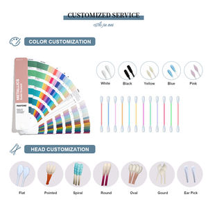 Aijie Single Lash Wegwerp Absorberende Wimper Zorg Tandstam Applicator Houten Tip Tattoo Wattenstaafje Puntige Wattenstaafje 10Cm - Product Image 5