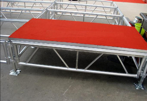 Topfinger Venta caliente Etapa de la boda Plataforma de vidrio templado transparente 4x4ft Plataforma de acrílico de vidrio Etapa - Product Image 5
