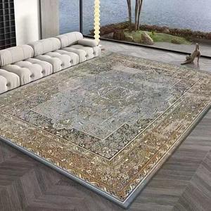 Karpet beludru kristal berlian, karpet cetakan emas desain Modern ukuran besar untuk ruang tamu - Product Image 4