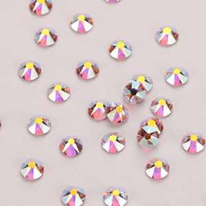 Paillettes SS6 8 10 12 16 20 30 Péridot AB Cristaux de verre Hot Fix Rhinestones Flatback Hotfix Glass Strass Iron on Crystal Stones - Product Image 2