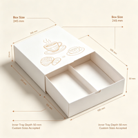 Boîte cadeau en papier personnalisée pour emballage alimentaire de café, biscuits et produits de boulangerie