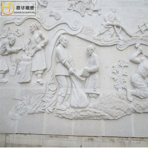 Sculpture en pierre Jiahua, relief mural de figure ancienne, sculpture murale de style chinois, art culturel commémoratif - Product Image 2