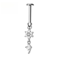 Bijou de piercing corporel en titane ASTM F136 G23 à filetage interne, pour hélix supérieur et cartilage, vente en gros, fournisseur OEM, ODM