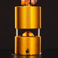 Moule à glaçons rond en diamant personnalisé en aluminium 60 mm pour whisky, qualité alimentaire, fabricant d'équipement d'origine, moule à boules de glace dorées