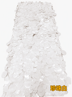 Tissu en maille à paillettes rondes de luxe 2026, tulle à sequins 3D dense pour robe de mariée et robe de soirée, couleur personnalisable