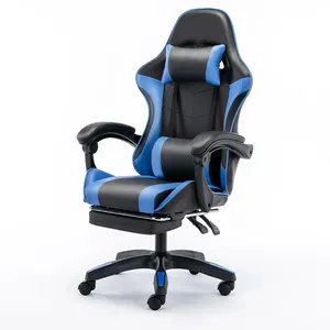 सस्ते कीमत मूल लोगो कार्यालय कुंडा पु चमड़ा रेसिंग कंप्यूटर खेल कुर्सी सिला खेलों गेमिंग footrest के साथ कुर्सियों