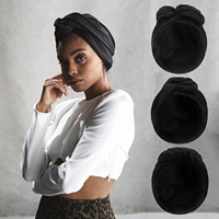 Pañuelos para la Cabeza con Nudo Cruzado Estilo Bohemio, Turbante Arrugado, Pañuelo Elástico para la Cabeza para Mujeres y Niñas, Uso Diario