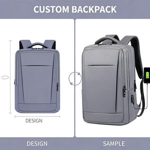 Custom Business Travel Durable Laptop Casual Computer Waterproof Lightweight USB Charging <b>Daily</b> Commute Multi Pocket <b>Backpack</b> - Product Image 2