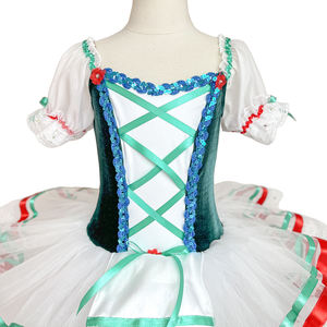 Vestido de Ballet Profesional para Niñas, Diseño Folclórico Tradicional, Estilo Campesino, para Representaciones de Copllia y Giselle - Product Image 2