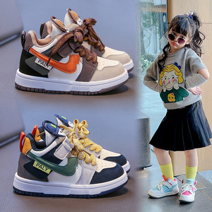 Nouvelles baskets montantes souples antidérapantes à lacets pour filles et garçons, collection automne 2025, idéales pour l'école et le basketball - Product Image 1