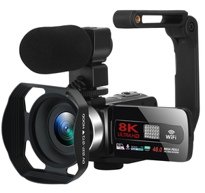 Videocamera Digitale 8K con Schermo Touch HD da 3.0 Pollici, 48MP, Supporto Microfono <span class=keywords><strong>Esterno</strong></span> e Funzione <span class=keywords><strong>WIFI</strong></span> - Product Image 5