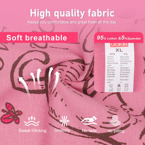 Pour UOKIN femmes mignon amour chat dessin animé coton sous-vêtements taille moyenne basique vêtements quotidiens slips couverture complète dos-quotidien tricoté - Product Image 6