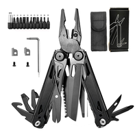 Alicates Tácticos de Supervivencia 15 en 1 de Acero Inoxidable Plateado para Exteriores, Grado Industrial DIY, Multifunción, Fáciles de Transportar, OEM