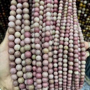 สร้อยข้อมือคริสตัลธรรมชาติขนาด6มม. 8มม. 10มม. สร้อยข้อมือหินแฟชันลายไม้สีแดงงานทำเครื่องประดับ - Product Image 3
