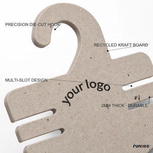 Colgadores de Cartón para Baberos de Bebés y Niños Pequeños, con Logotipo Personalizado, Reciclados, Ecológicos, Certificados FSC, Venta al Por Mayor, OEM, ODM, Runhee - Product Image 2