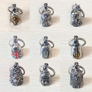 นักขี่จักรยานรถจักรยานยนต์นกอินทรีปีกนางฟ้า Virgin Mary Bell Guardian Key CHAIN สำหรับโชคเรื่องหมอผีเครื่องประดับ - Product Image 3