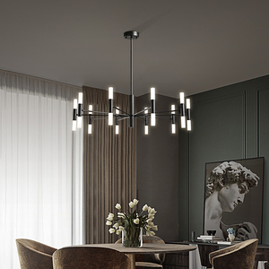 Lampadario Nordic Art Villa per <span class=keywords><strong>Soggiorno</strong></span>, Ingresso, Ristorante, in Vetro Dorato con Candele - Product Image 6