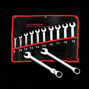 14-delige dubbelzijdige ratelratel sleutelset met metrische maten 8 9 10 11 12 13 14 15 16 17 18 19 22 24 mm, 72-tands combinatie ratelratel sleutelset - Product Image 2